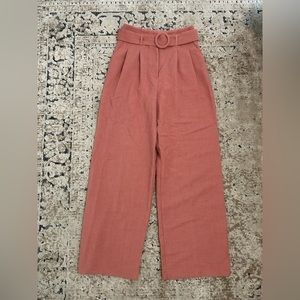 High rise, wide leg, pink Topshop trousers